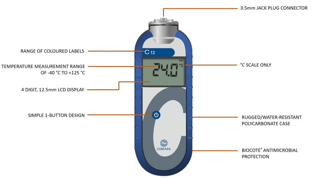 Comark C12 termometer informasjon