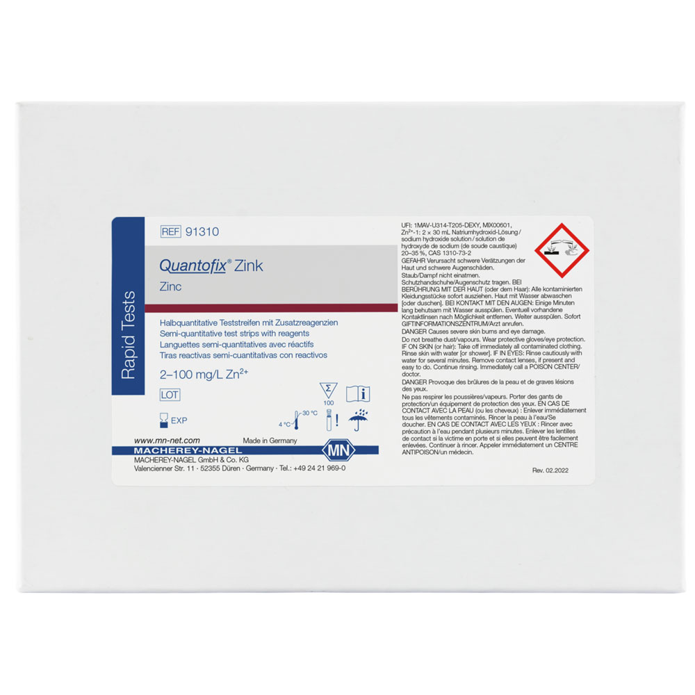 MN 91310 QUANTOFIX sink test strips 100 stk:pk pakke MN 91310 QUANTOFIX sink test strips 100 stk:pk pakke