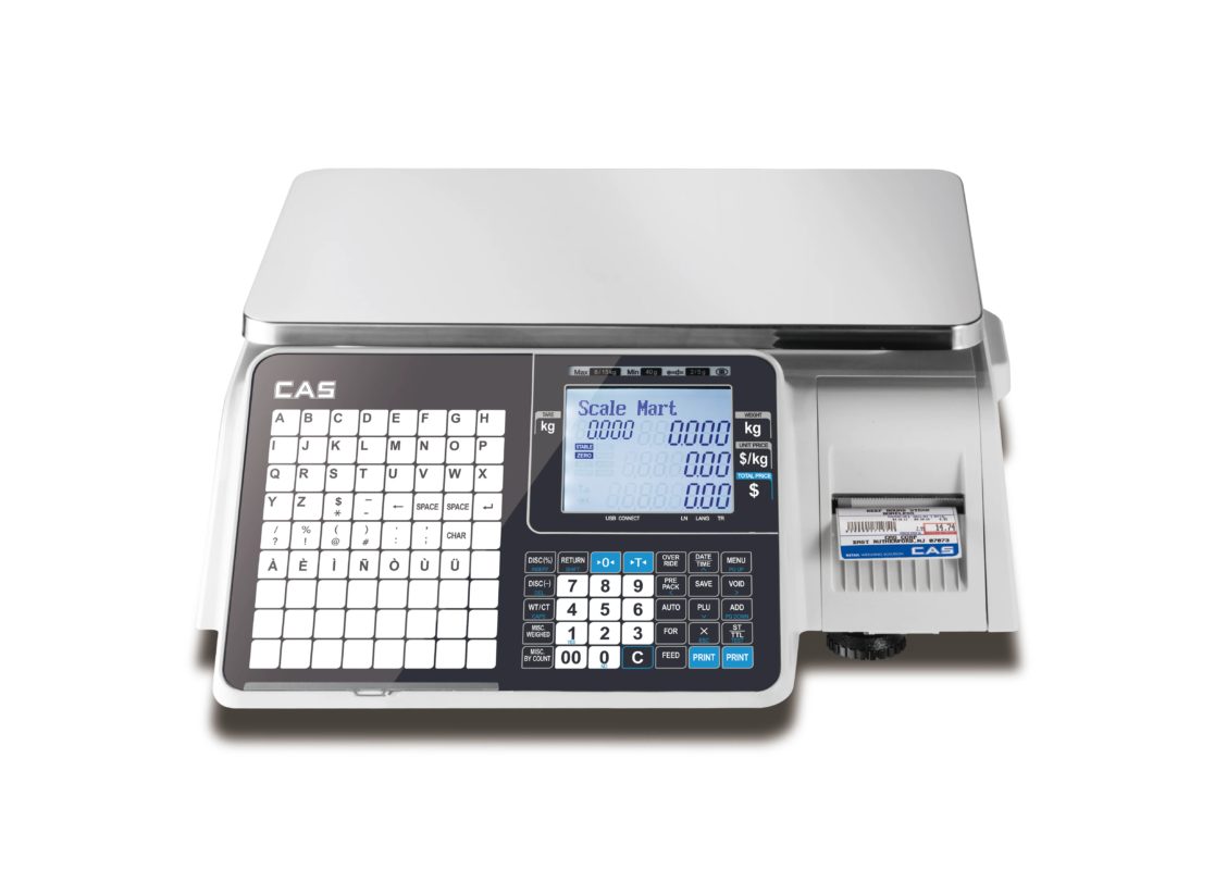 Cas CL3000-B vekt med etikettskriver