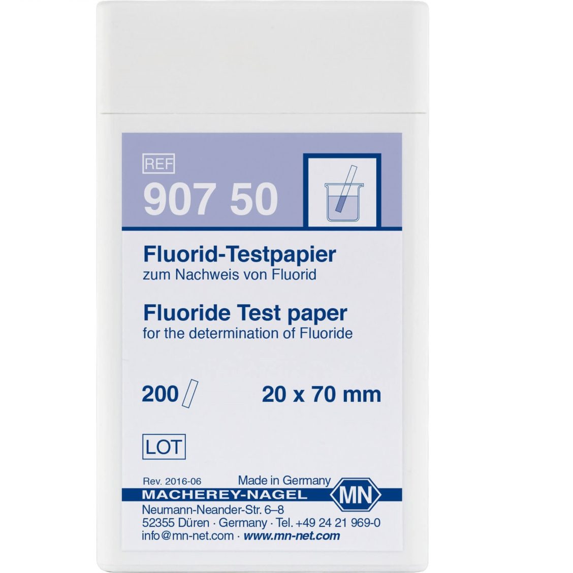 MN 90750 fluorid testpapir