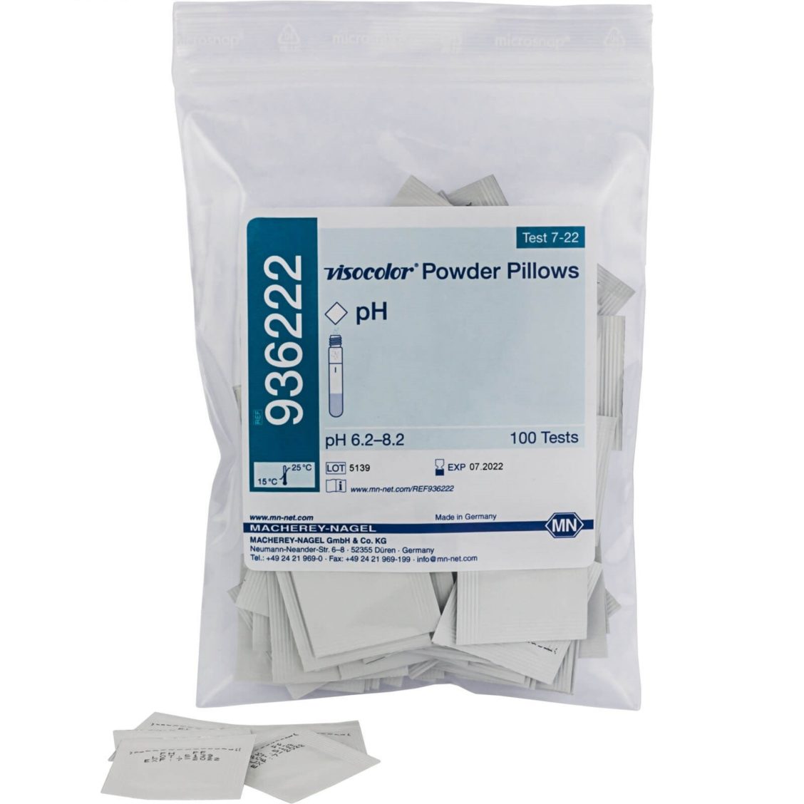 MN 936222 VISOCOLOR PowderPillows pH6.2-8.2