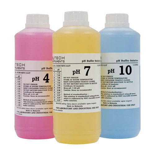 Eutech pH buffer 4, 7 og 10, 1 L