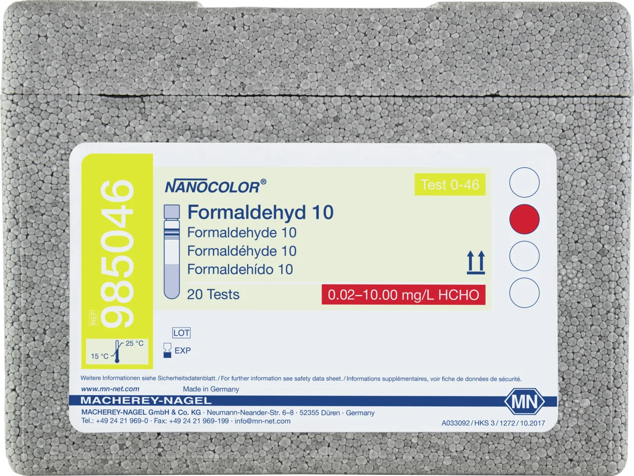 MN 985046 NANOCOLOR formaldehyd 10