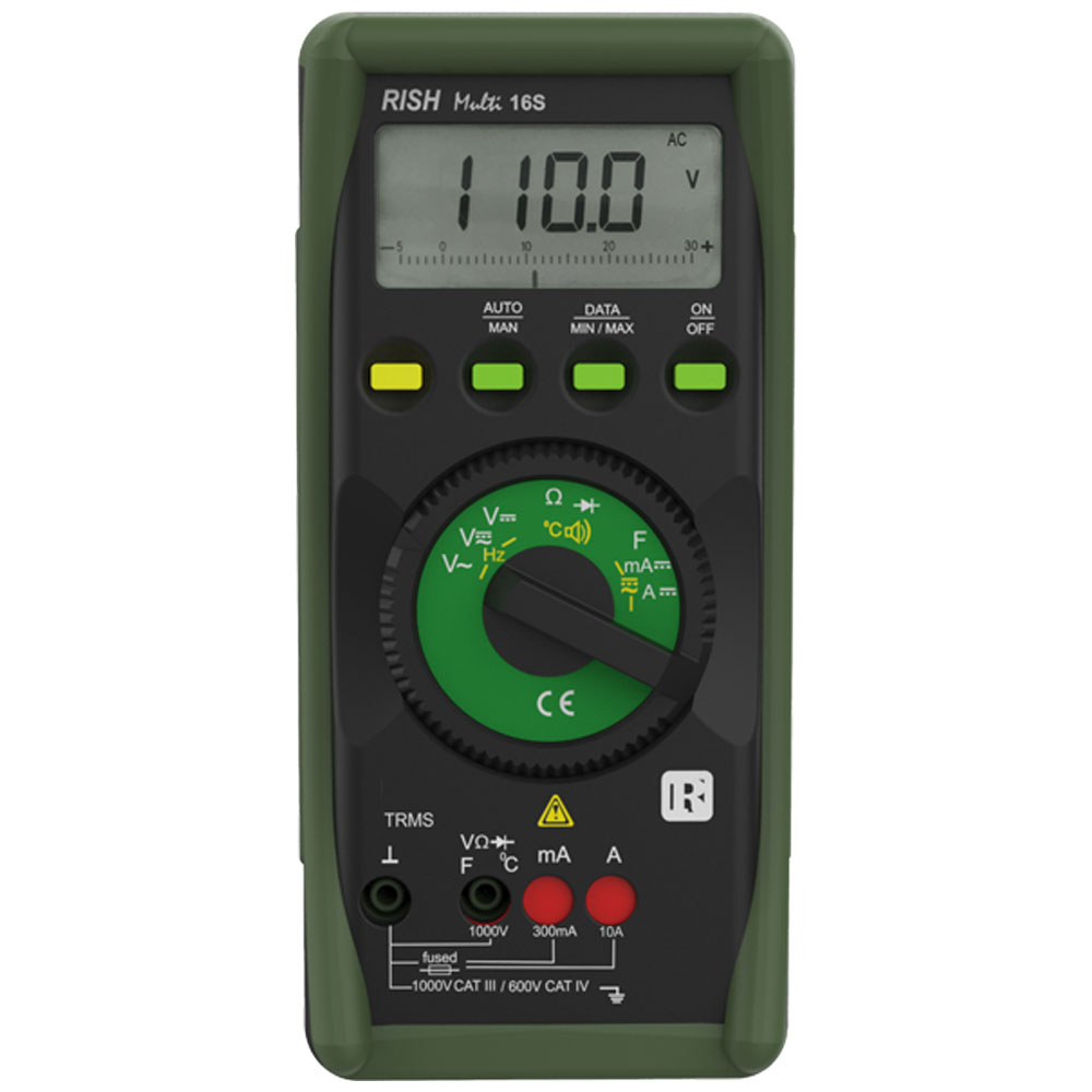Rishabh Multi 16S multimeter med temperaturmåling Rishabh Multi 16S multimeter med temperaturmåling