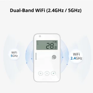 UbiBot WS4 trådløs datalogger støtter 2,4 og 5 GHz WiFi